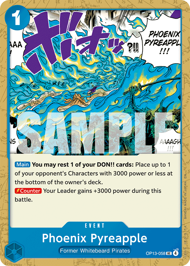 Phoenix Pyreapple OP13-058 card, Carrying On His Will