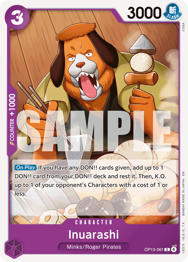 Inuarashi OP13-061 card, Carrying On His Will