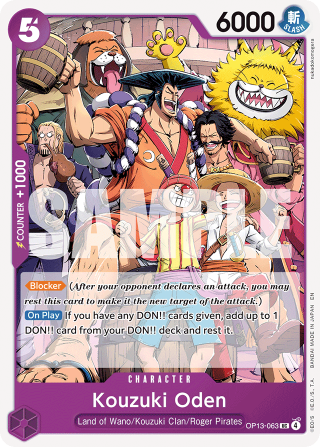 Kouzuki Oden OP13-063 card, Carrying On His Will