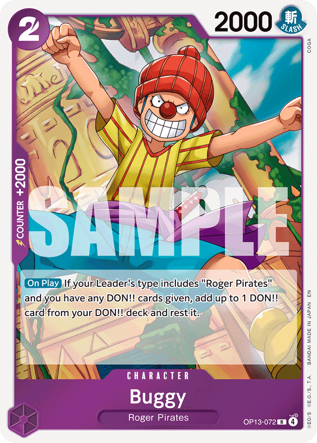 Buggy OP13-072 card, Carrying On His Will