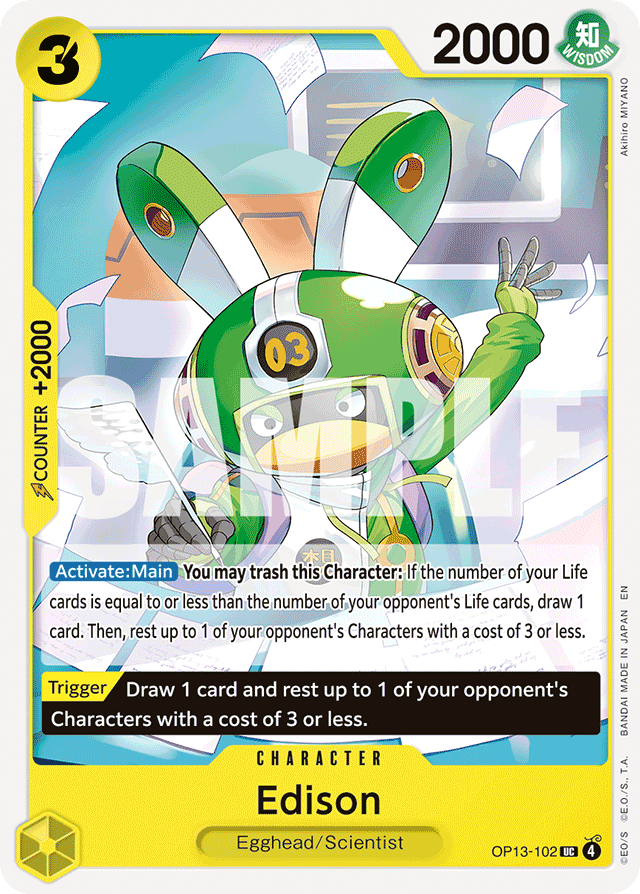 Edison OP13-102 card, Carrying On His Will