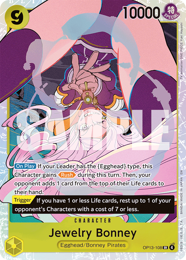 Jewelry Bonney OP13-108 card, Carrying On His Will