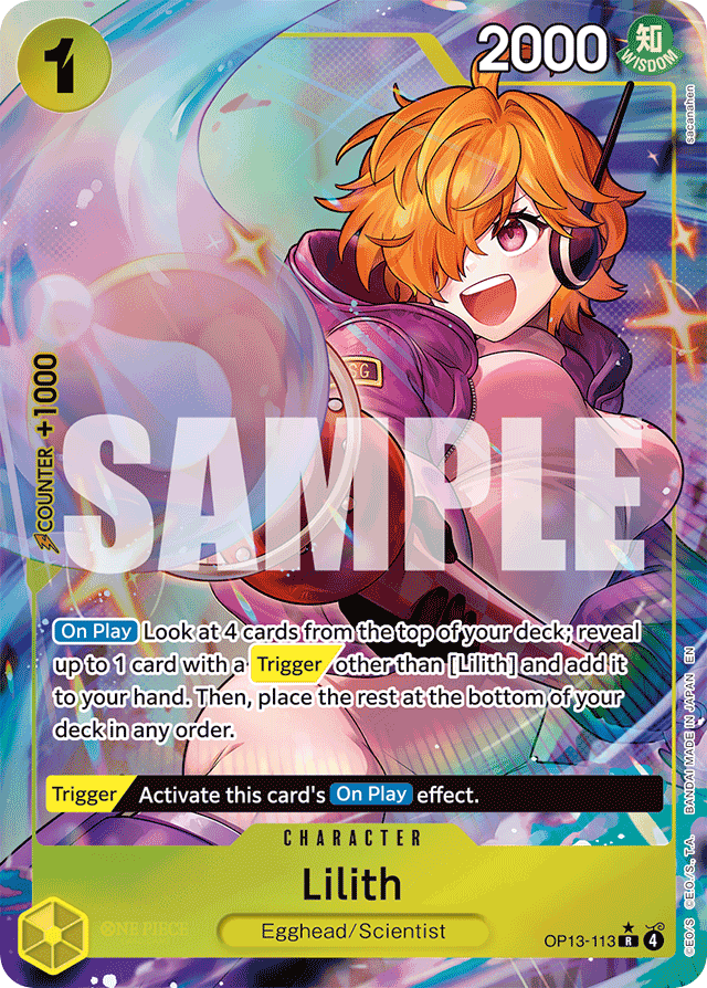 Lilith OP13-113 Alt Art card, Carrying On His Will