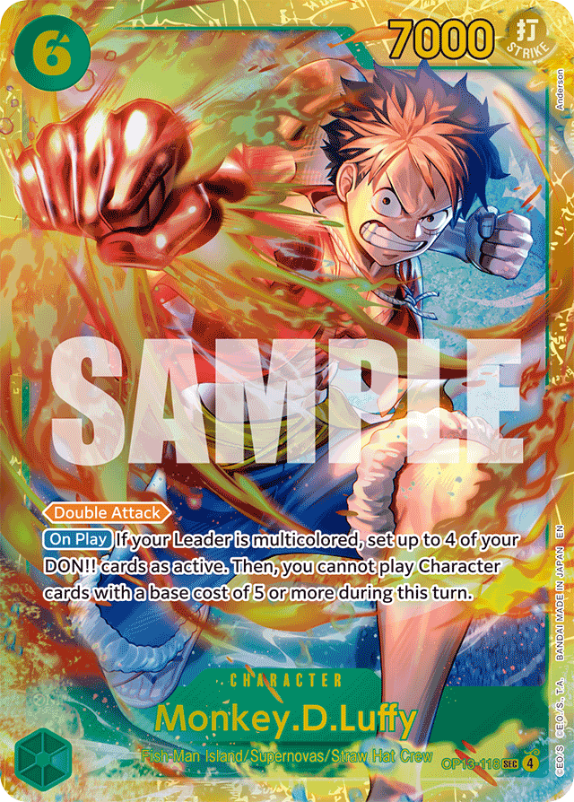 Monkey.D.Luffy OP13-118 card, Carrying On His Will