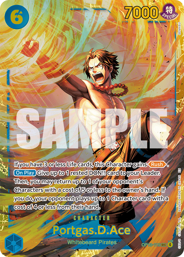 Portgas.D.Ace OP13-119 card, Carrying On His Will