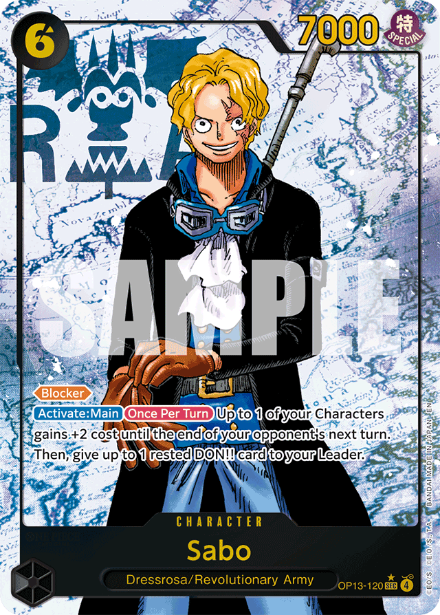 Sabo OP13-120 Alt Art card, Carrying On His Will