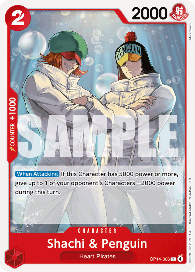 Shachi & Penguin OP14-006 card, The Azure Sea's Seven