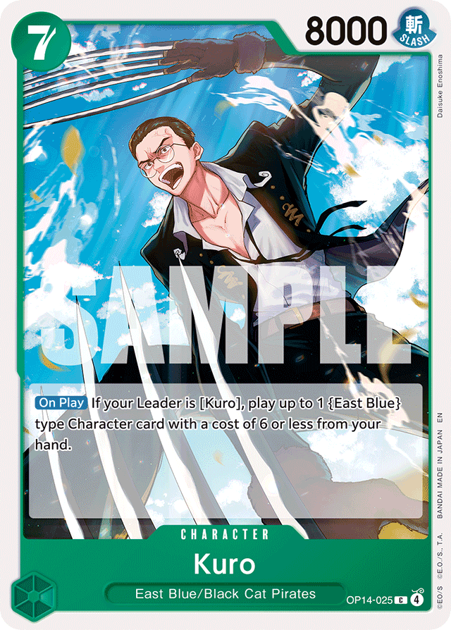 Kuro OP14-025 card, The Azure Sea's Seven