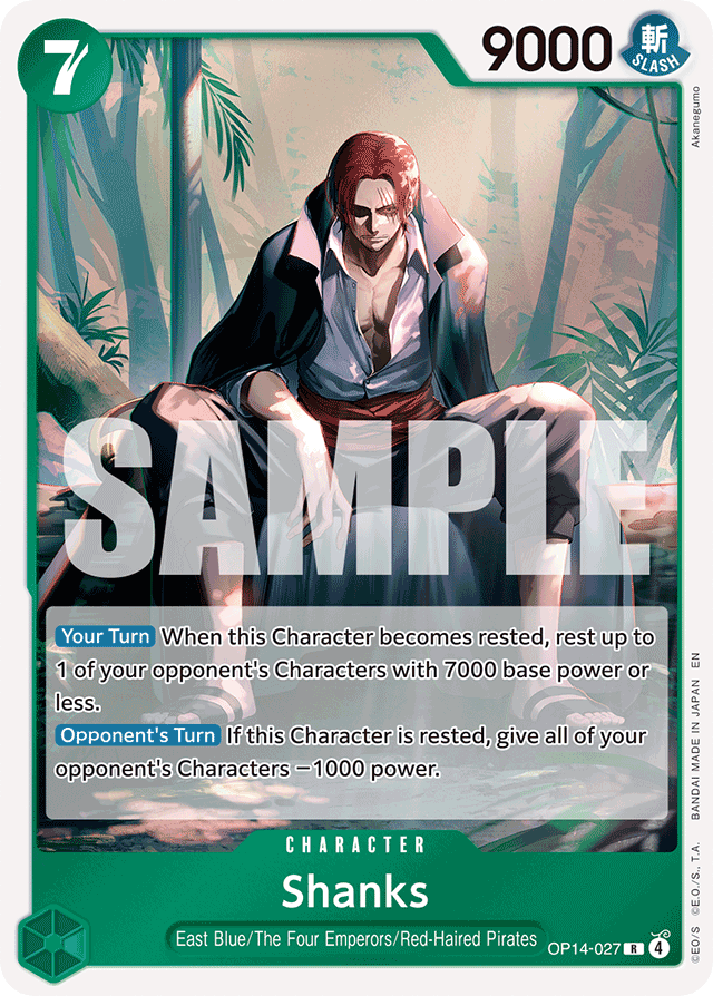 Shanks OP14-027 card, The Azure Sea's Seven