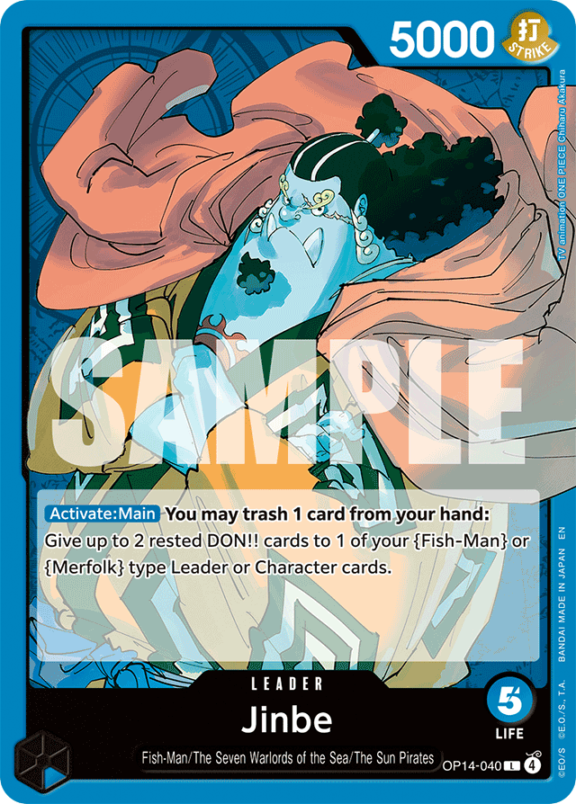 Jinbe OP14-040 card, The Azure Sea's Seven