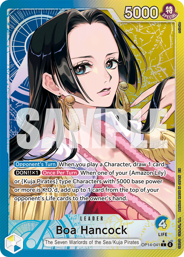 Boa Hancock OP14-041 Alt Art card, The Azure Sea's Seven
