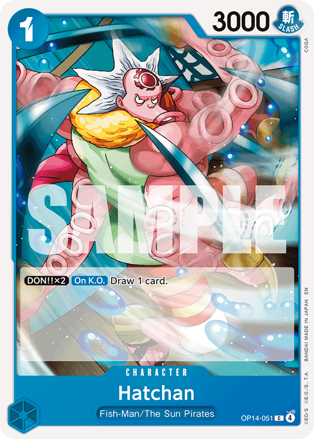 Hatchan OP14-051 card, The Azure Sea's Seven