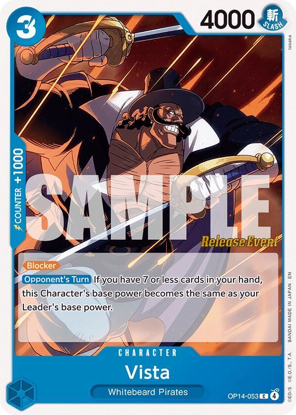 Vista OP14-053 Release Event Stamp card, The Azure Sea's Seven