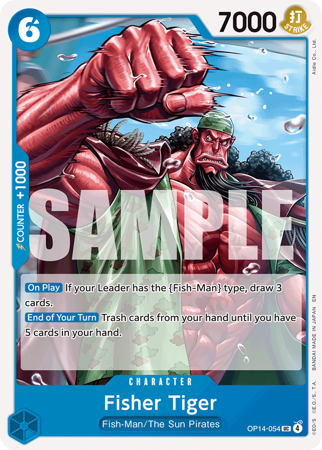 Fisher Tiger OP14-054 card, The Azure Sea's Seven