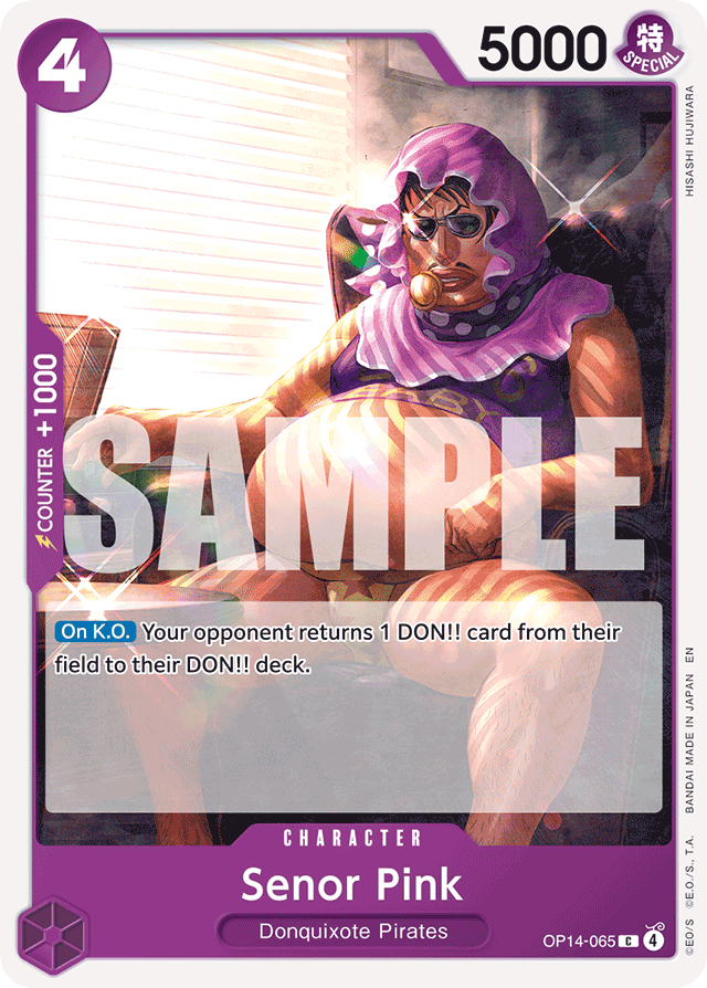 Senor Pink OP14-065 card, The Azure Sea's Seven