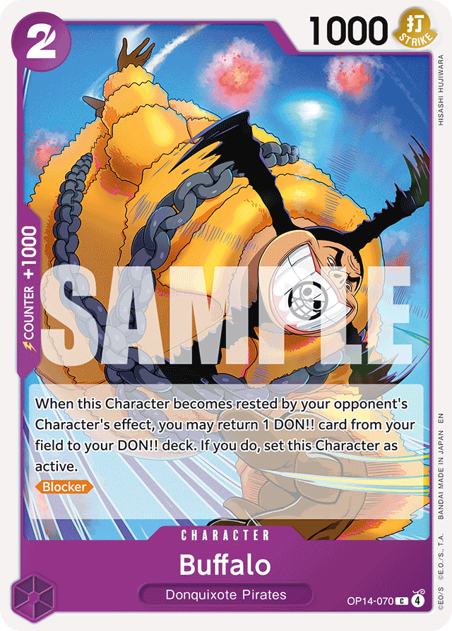 Buffalo OP14-070 card, The Azure Sea's Seven