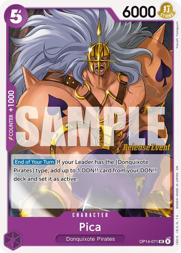 Pica OP14-071 Release Event Stamp card, The Azure Sea's Seven