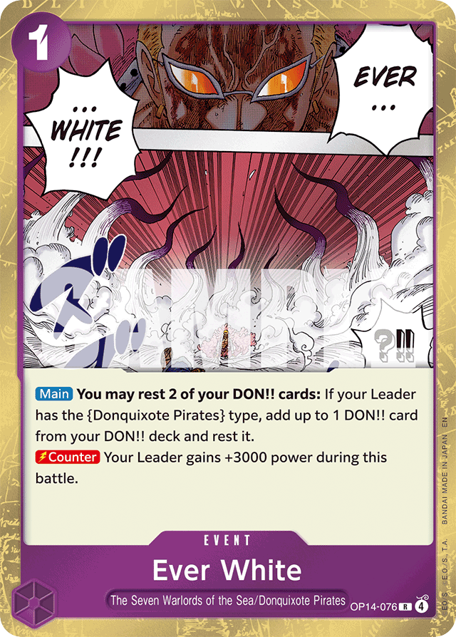 Ever White OP14-076 card, The Azure Sea's Seven