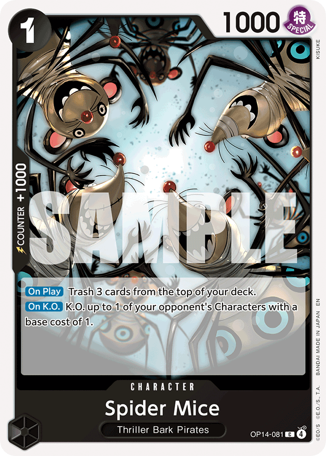 Spider Mice OP14-081 card, The Azure Sea's Seven