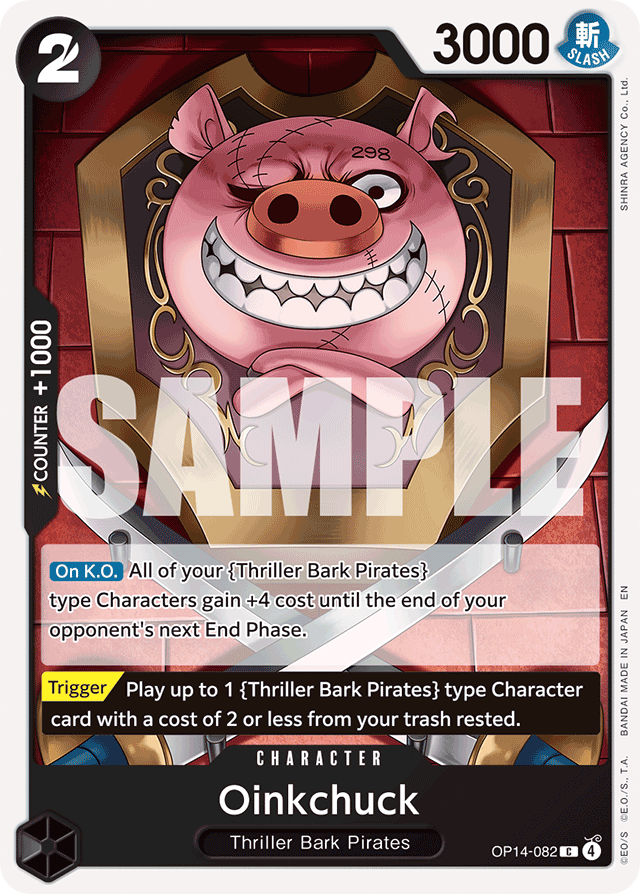 Oinkchuck OP14-082 card, The Azure Sea's Seven