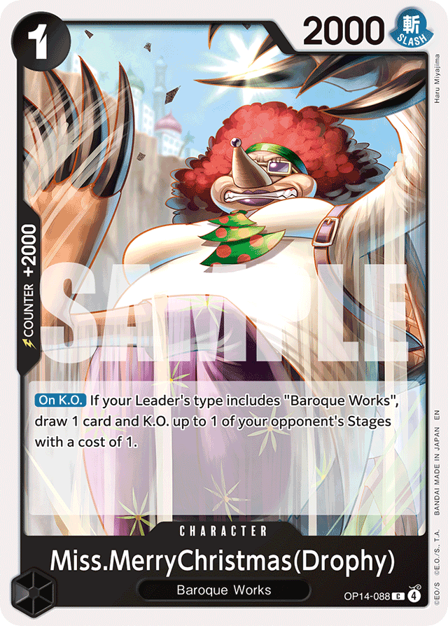 Miss.MerryChristmas(Drophy) OP14-088 card, The Azure Sea's Seven