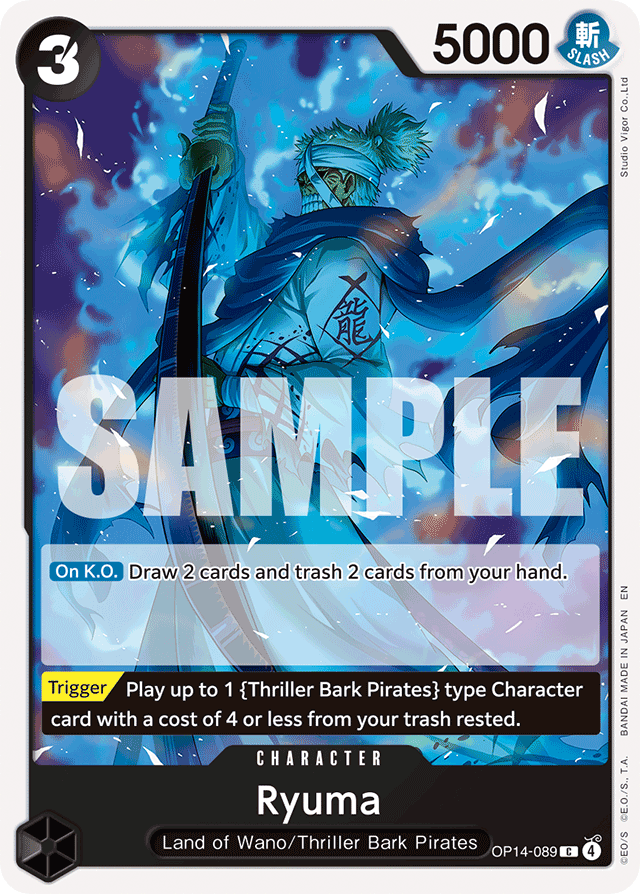 Ryuma OP14-089 card, The Azure Sea's Seven