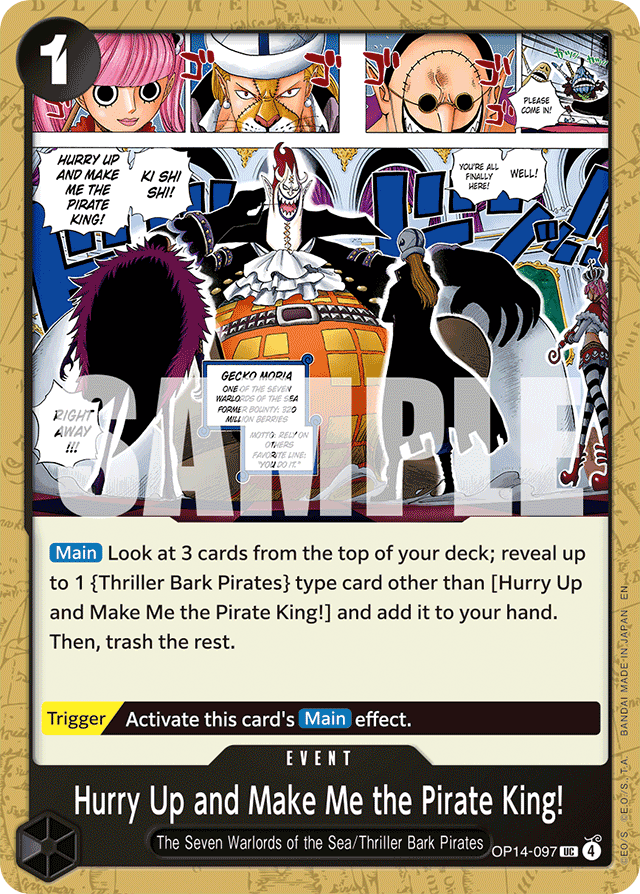 Hurry Up and Make Me the Pirate King! OP14-097 card, The Azure Sea's Seven