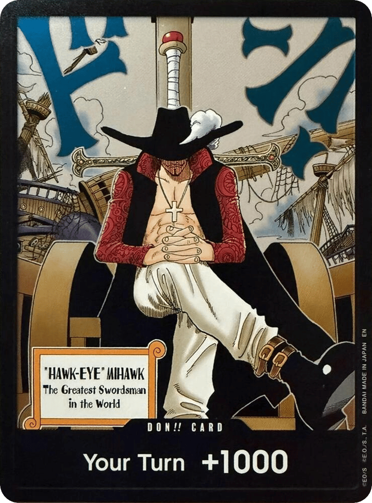 DON!! Card Dracule Mihawk (The Azure Sea's Seven) card, The Azure Sea's Seven