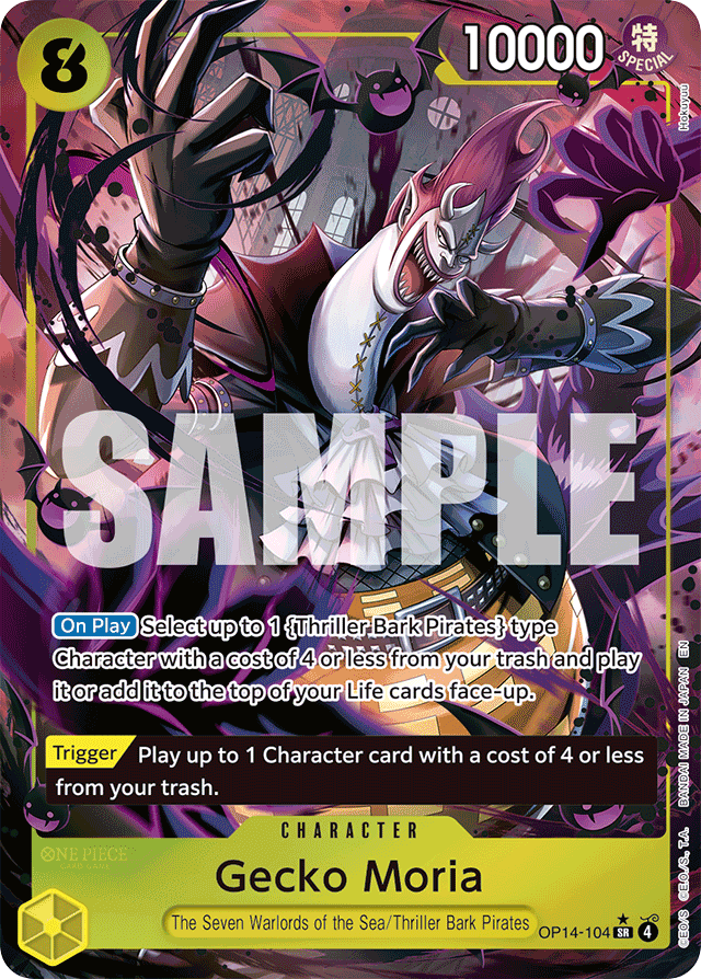 Gecko Moria OP14-104 Alt Art card, The Azure Sea's Seven