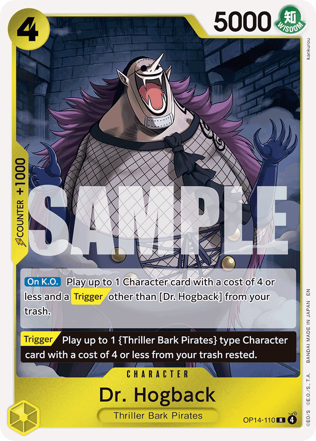 Dr. Hogback OP14-110 card, The Azure Sea's Seven