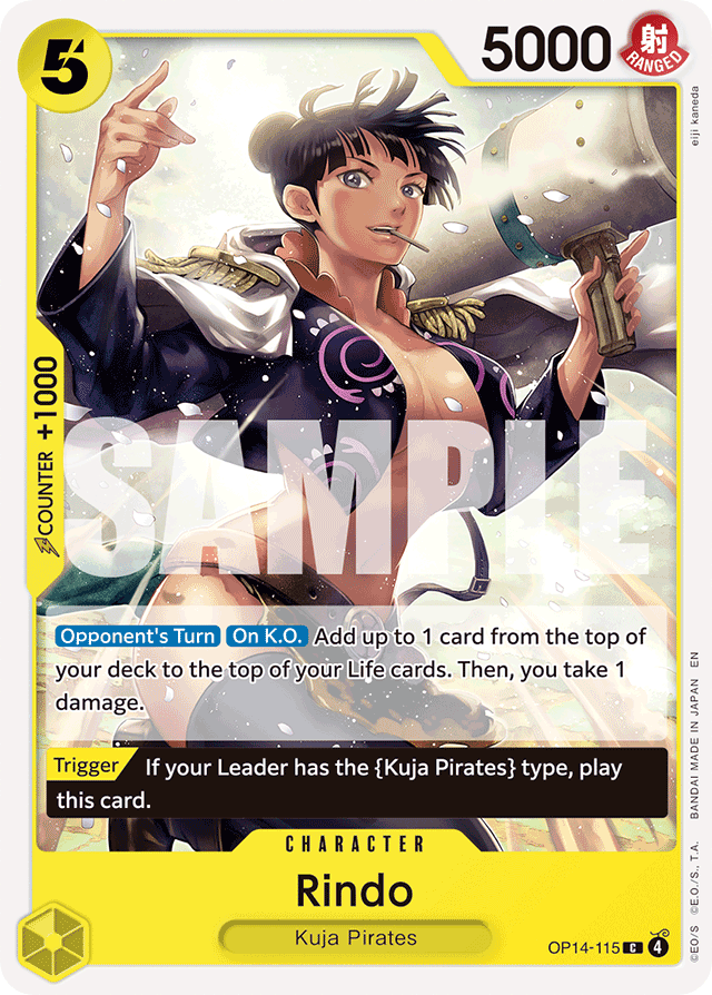 Rindo OP14-115 card, The Azure Sea's Seven