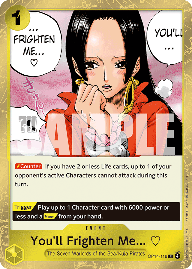 You'll Frighten Me... ♡ OP14-118 card, The Azure Sea's Seven