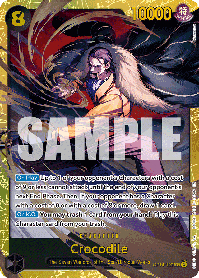 Crocodile OP14-120 card, The Azure Sea's Seven