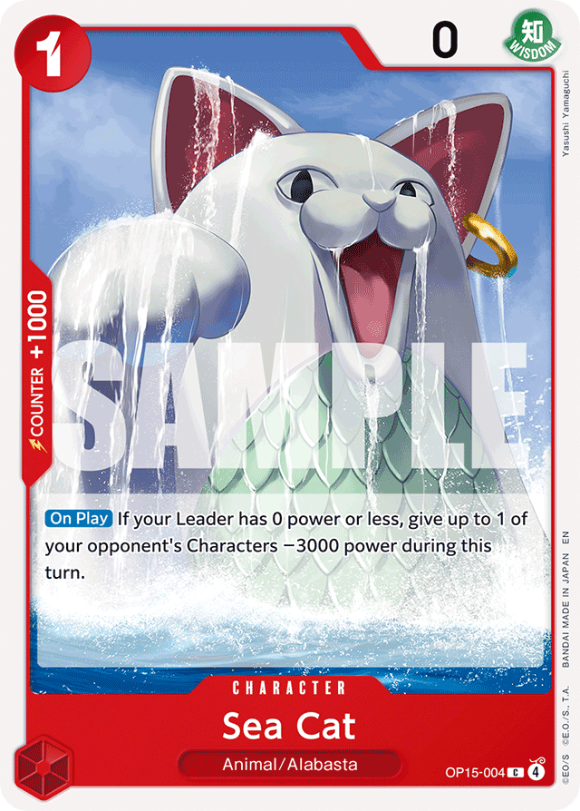 Sea Cat OP15-004 card, Adventure on Kami's Island