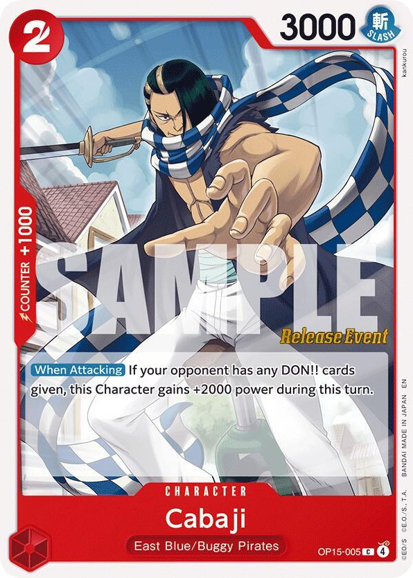 Cabaji OP15-005 Release Event Stamp card, Adventure on Kami's Island