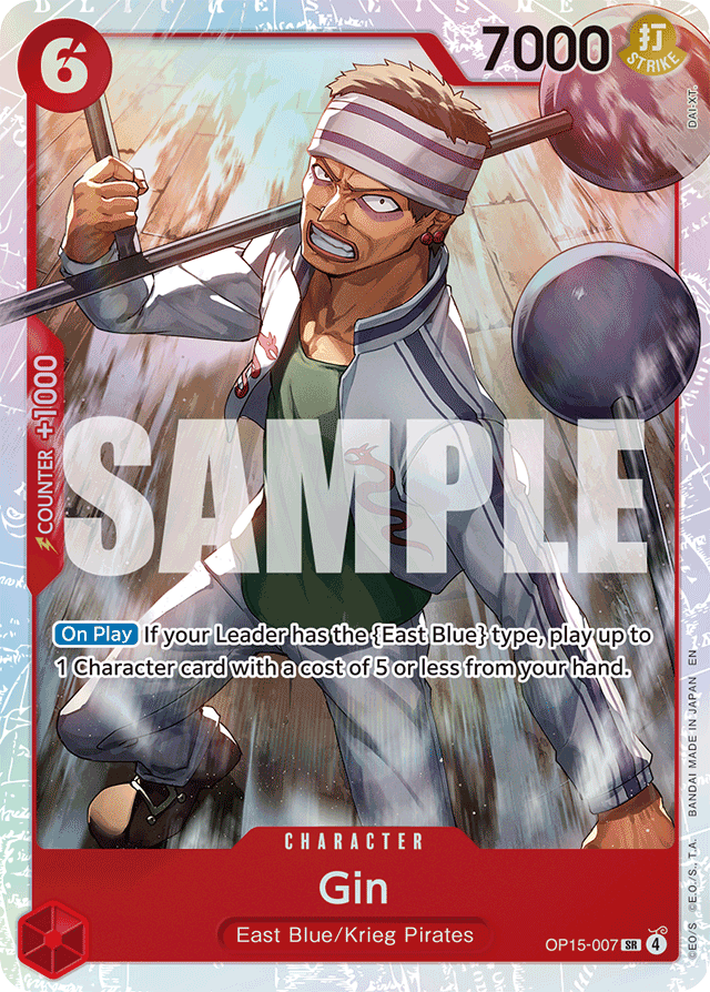Gin OP15-007 card, Adventure on Kami's Island