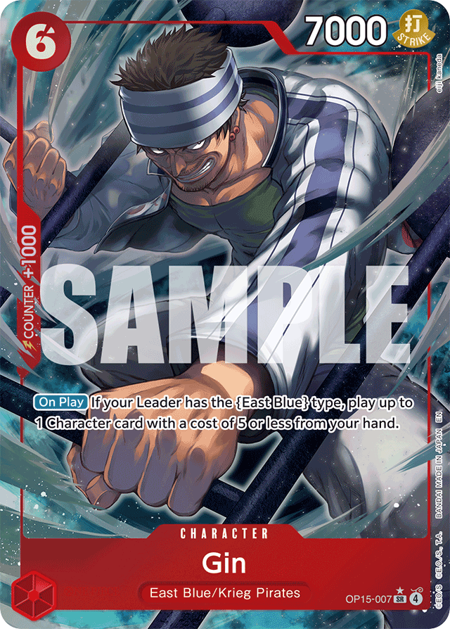 Gin OP15-007 Alt Art card, Adventure on Kami's Island