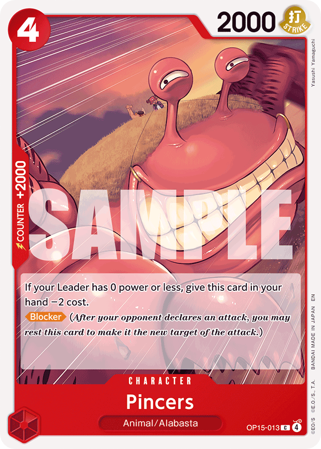 Pincers OP15-013 card, Adventure on Kami's Island