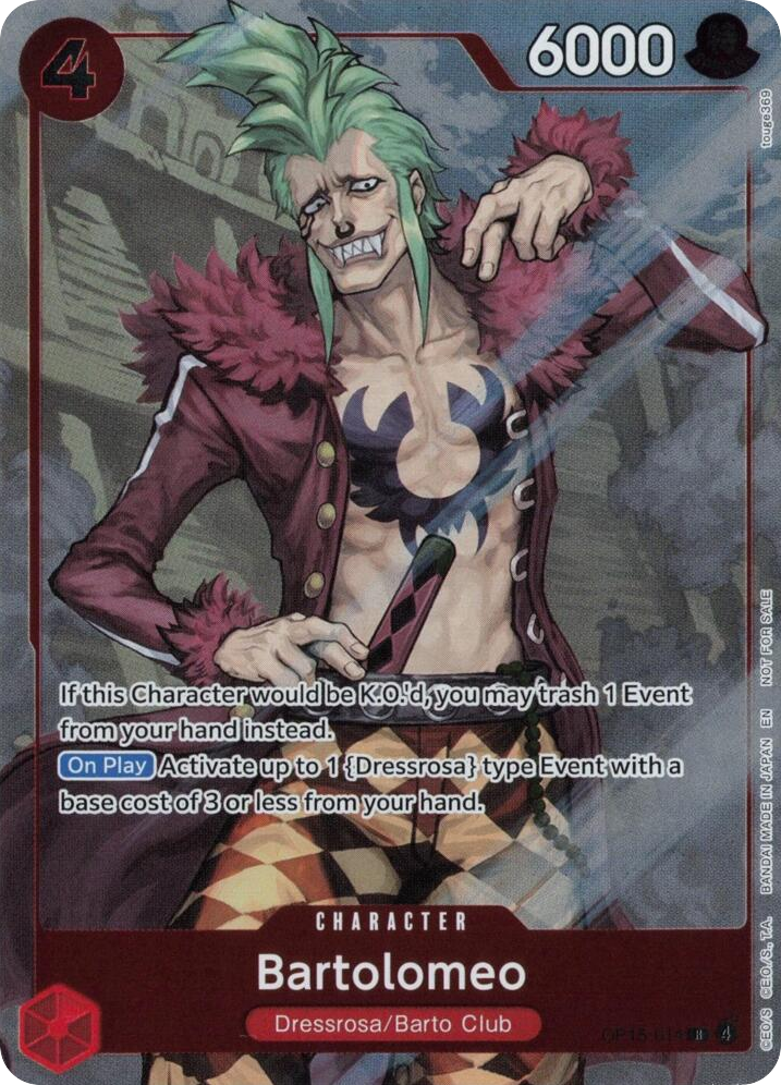 Bartolomeo OP15-014 Full Art card, Adventure on Kami's Island