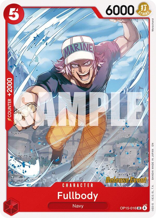 Fullbody OP15-016 Release Event Stamp card, Adventure on Kami's Island