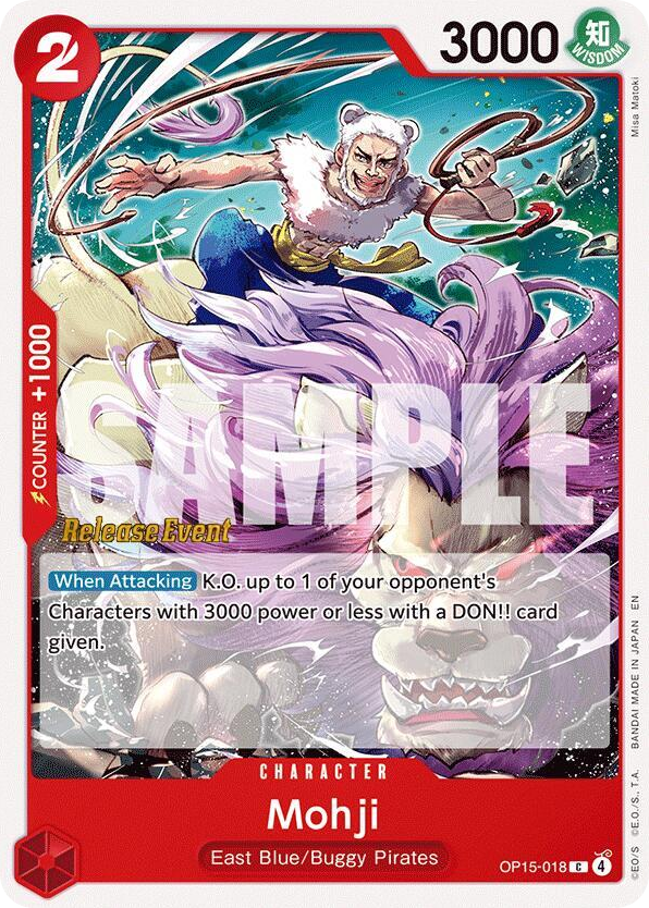 Mohji OP15-018 Release Event Stamp card, Adventure on Kami's Island