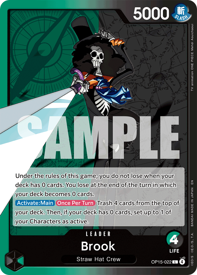 Brook OP15-022 card, Adventure on Kami's Island