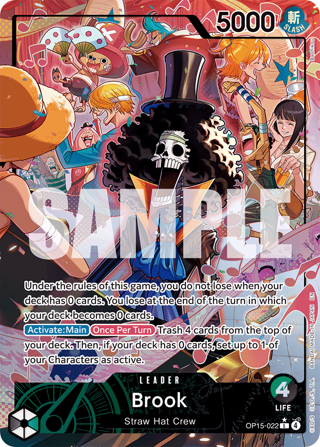 Brook OP15-022 Alt Art card, Adventure on Kami's Island