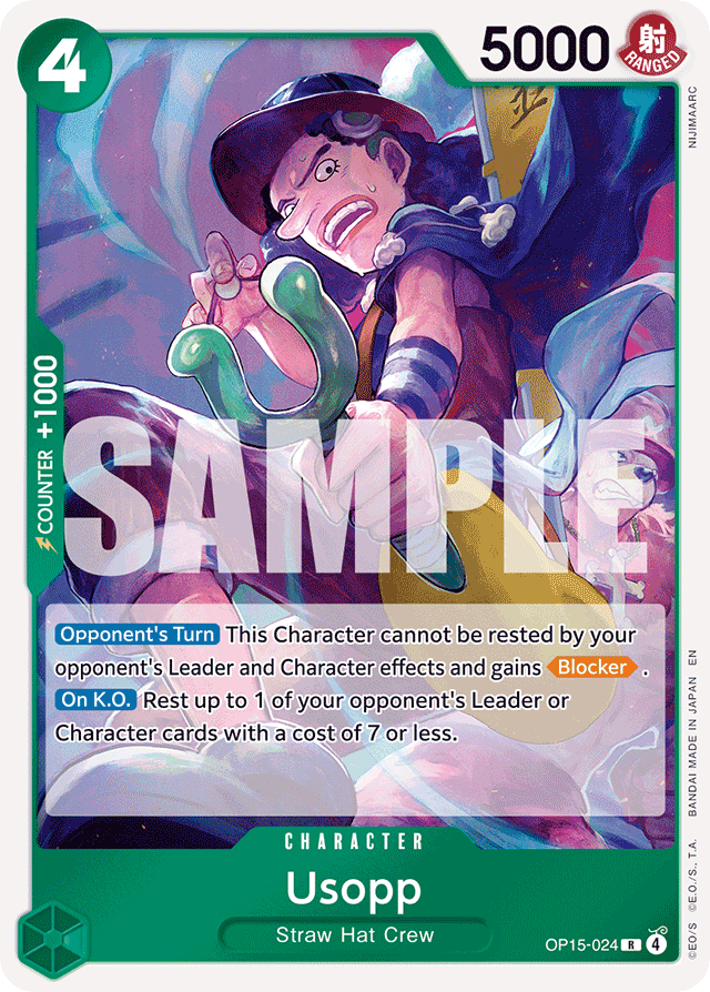 Usopp OP15-024 card, Adventure on Kami's Island
