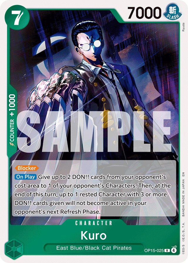 Kuro OP15-025 card, Adventure on Kami's Island