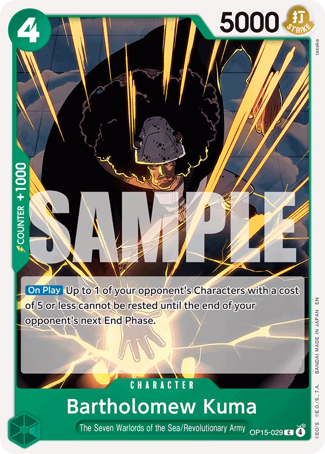 Bartholomew Kuma OP15-029 card, Adventure on Kami's Island