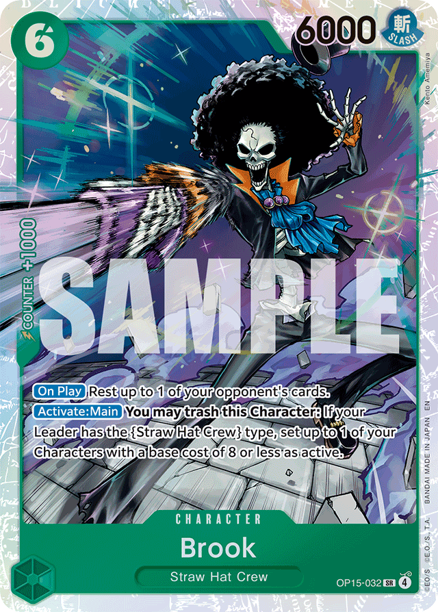 Brook OP15-032 card, Adventure on Kami's Island