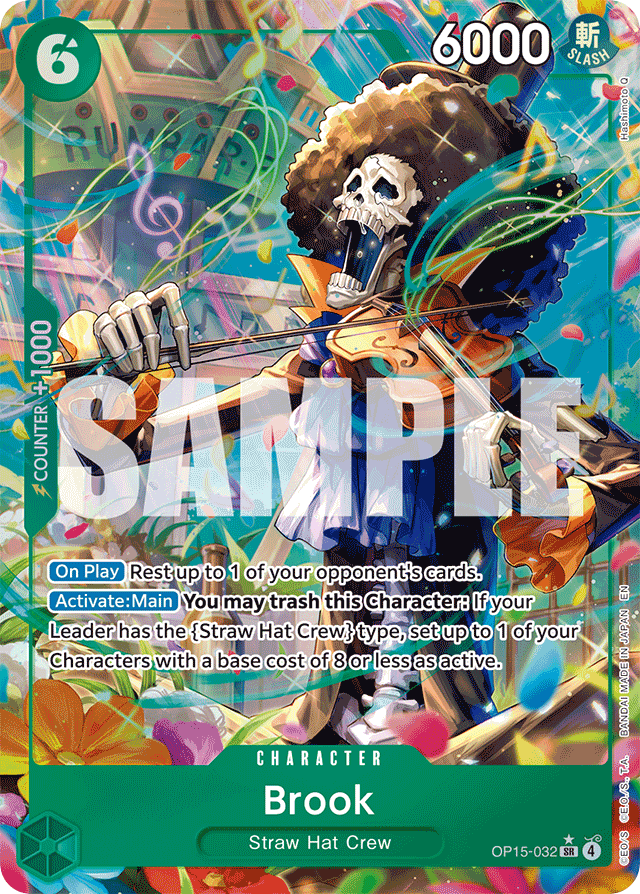 Brook OP15-032 Alt Art card, Adventure on Kami's Island
