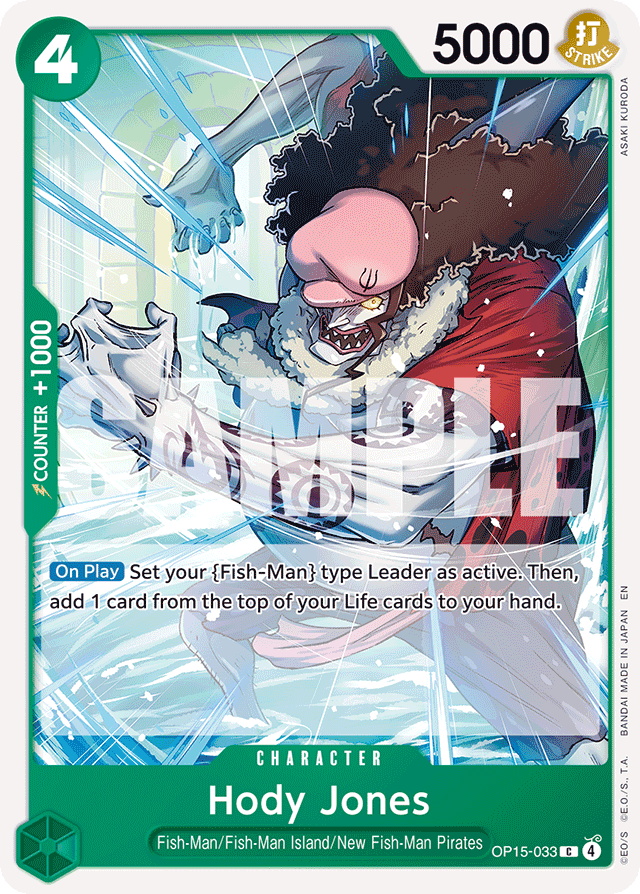 Hody Jones OP15-033 card, Adventure on Kami's Island