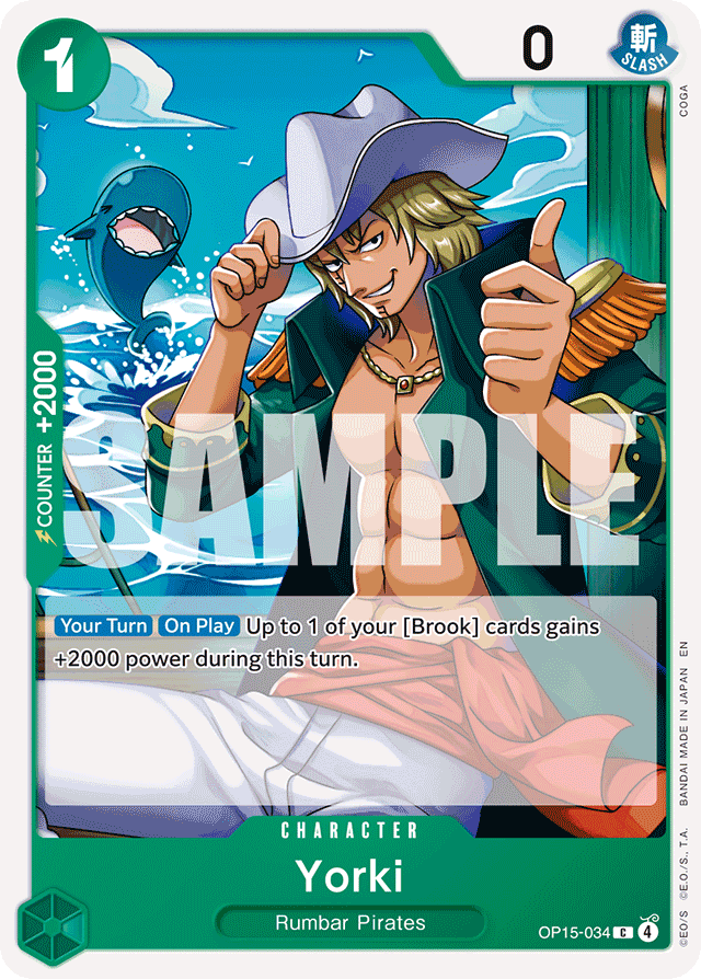 Yorki OP15-034 card, Adventure on Kami's Island
